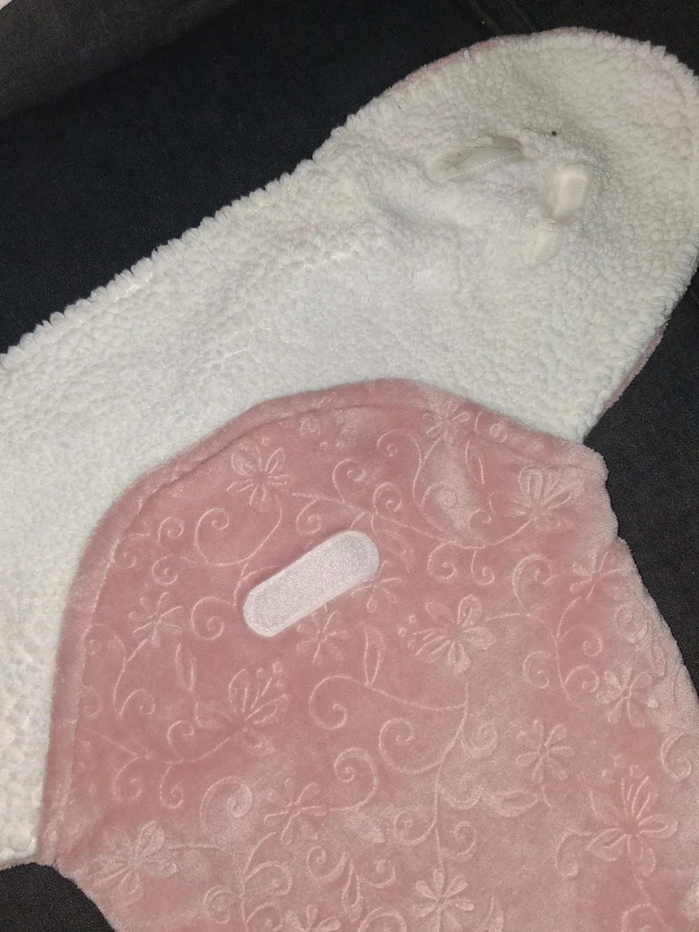Plush Pink Floral Baby Swaddle Sack - Soft Cozy Wrap